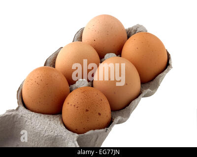 six eggs Stock Photo