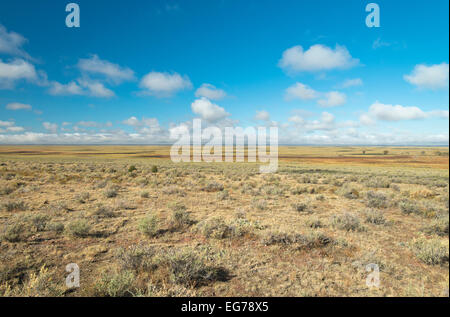 The Great Plains, today - An endless view of the sagebrush flats, Colorado Stock Photo