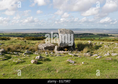 Arthurs Stone Burial chamber near Reynoldston on the Gower peninsula in Wales Landscape UK. British countryside ancient history Stock Photo