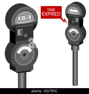 An image of a set of parking meters. Stock Photo