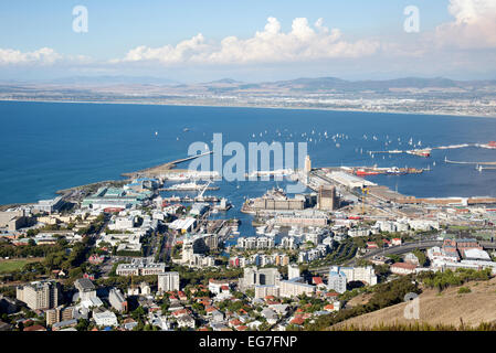 Cape Town Waterfront harbour and Table Bay South Africa Stock Photo