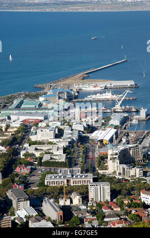 Cape Town Waterfront harbour and Table Bay South Africa Stock Photo