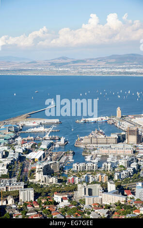 Cape Town Waterfront harbour and Table Bay South Africa Stock Photo