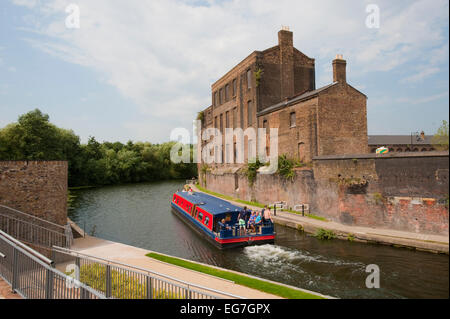 Boat on the regents canal near Kings Cross station London in 2012 Stock Photo