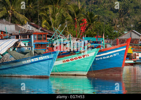 Port of An Toi on the island of Phu Quoc, Vietnam, Asia Stock Photo