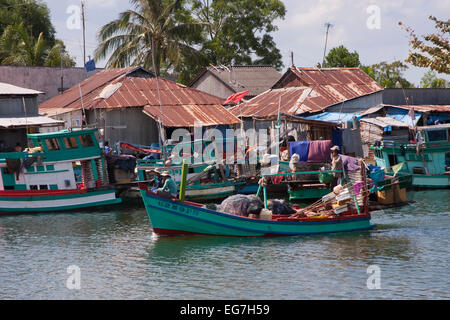 Port of An Toi on the island of Phu Quoc, Vietnam, Asia Stock Photo