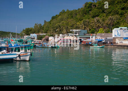 Port of An Toi on the island of Phu Quoc, Vietnam, Asia Stock Photo