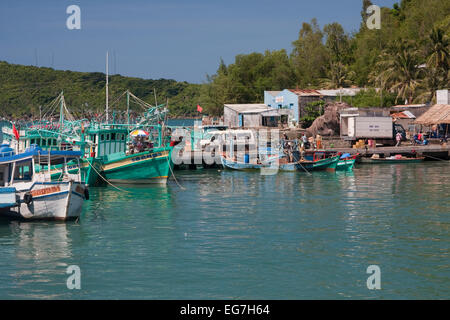 Port of An Toi on the island of Phu Quoc, Vietnam, Asia Stock Photo