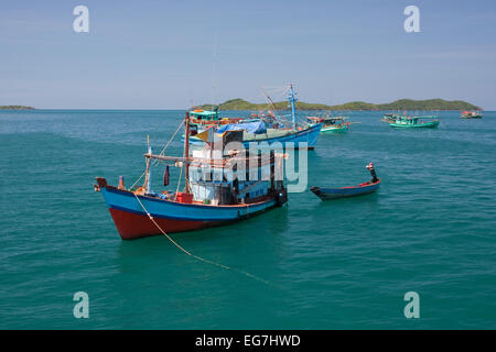 Port of An Toi on the island of Phu Quoc, Vietnam, Asia Stock Photo