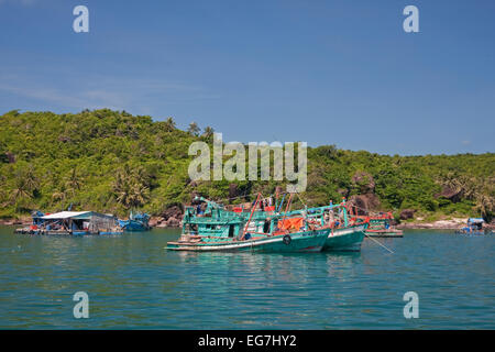 Port of An toi on the island of Phu Quoc, Vietnam, Asia Stock Photo