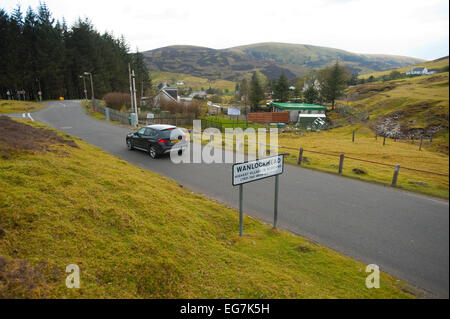 Wanlockhead is a village in Dumfries and Galloway, Scotland nestling in the Lowther Hills one mile south of Leadhills Stock Photo