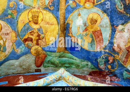 Fresco in interior of Transfiguration Cathedral, Monastery of St. Euthymius, Suzdal, Vladimir region, Russia