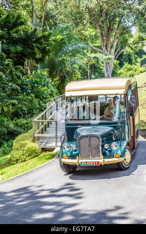 Fort Siloso Bus on Sentosa Island, Singapore. Stock Photo