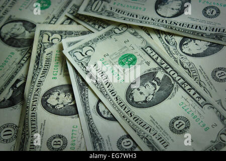 background from a lot of American dollar bank notes Stock Photo