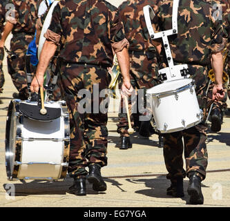 Military band musicians Stock Photo