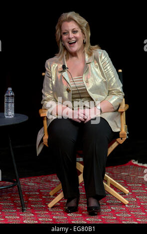 Santa Monica, California, USA. 18th Feb, 2015. Dramatic soprano DEBORAH VOIGT discusses her memoir 'Call Me Debbie: True Confessions of a Down-to-Earth Diva' at a Live Talks Los Angeles event at the New Roads School. © Brian Cahn/ZUMA Wire/Alamy Live News Stock Photo
