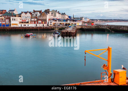 The Yorkshire seaside town of Bridlington on a quiet winter morning. Stock Photo