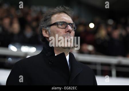 Paris, France. 17th Feb, 2015. Laurent Blanc (PSG) Football/Soccer : UEFA Champions League Round of 16 match between Paris Saint-Germain FC 1-1 Chlsea FC at the Parc des Princes Stadium in Paris, France . Credit:  Mutsu Kawamori/AFLO/Alamy Live News Stock Photo