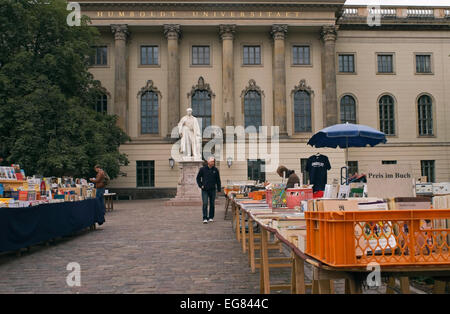 second hand books stalls at Humboldt University in Berlin, Germany Stock Photo