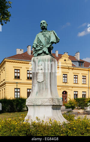 Monument of Emperor Franz Josef I as King of Hungary, Bruckneudorf, Northern Burgenland, Burgenland, Austria Stock Photo
