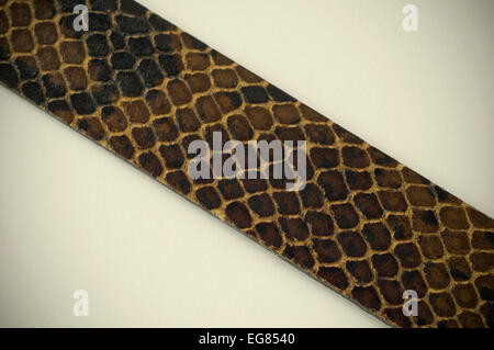 Fake Snake skin leather belt Stock Photo