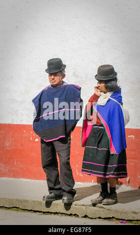 SILVIA, POPAYAN, COLOMBIA - November, 24: Guambiano indigenous people on the market day in Silvia village on November, 24, 2009 Stock Photo