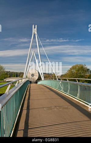 Millers Crossing cycle and pedestrian bridge across the River Exe at ...