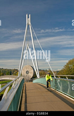 Millers Crossing cycle and pedestrian bridge across the River Exe at ...