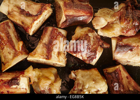 Roasted Beef Bones Stock Photo