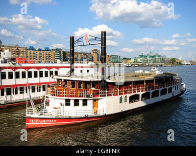 Ship 'Elizabethan' on the River Thames, London Stock Photo