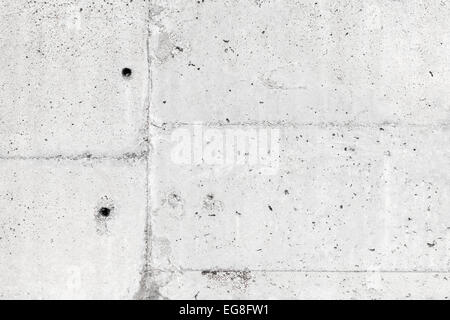 White concrete wall with details, background photo texture Stock Photo