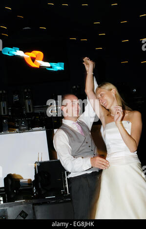 first dance for newly married couple uk england Stock Photo