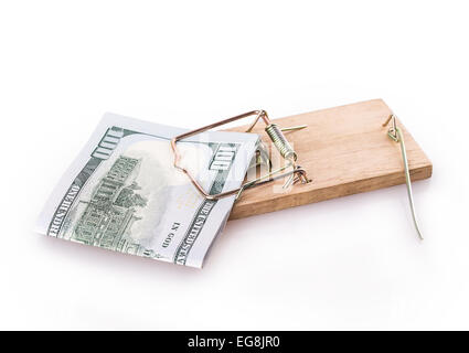 dollar trap Isolated on white background Stock Photo