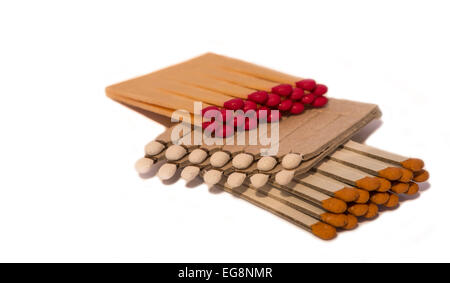 Matches isolated on white Stock Photo