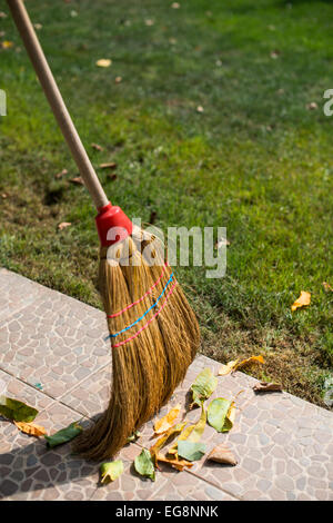 handmade broom Stock Photo