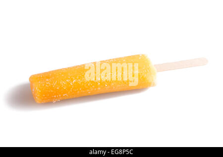 yellow ice cream stick isolated on white background Stock Photo