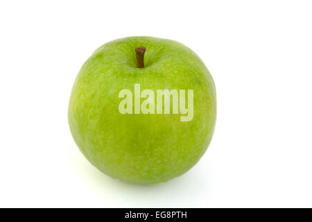 Green Granny Smith apple on a bright background Stock Photo