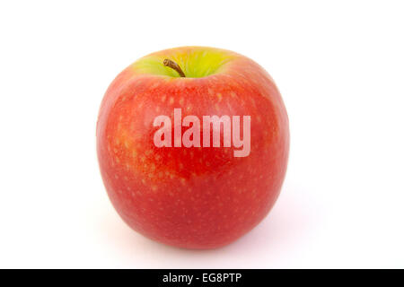 Red Pink Lady apple on white background Stock Photo