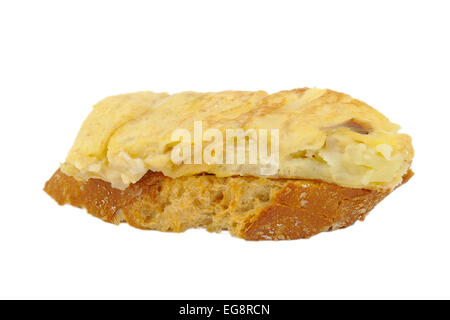 Spanish omelette isolated on white background Stock Photo