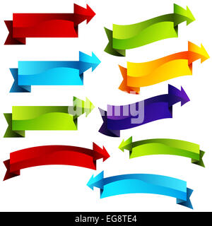 An image of 3d arrow banner callouts. Stock Photo