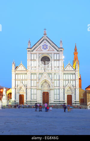 Basilica of Santa Croce (Basilica of the Holy Cross) in Florence, Italy Stock Photo