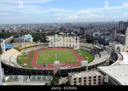 July 2010. Dhaka skyline, Bangabandhu National Stadium in Dhaka . Stock Photo