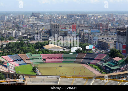 July 2010. Dhaka skyline, Bangabandhu National Stadium in Dhaka . Stock Photo