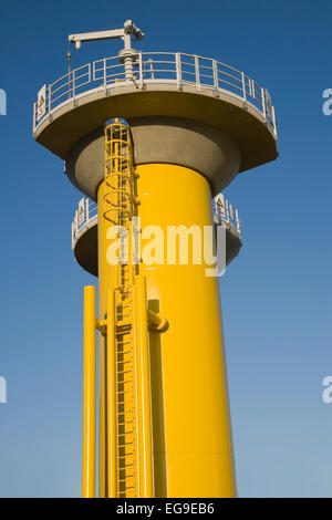 Part of oil rig. Shot from Esbjerg, Denmark Stock Photo