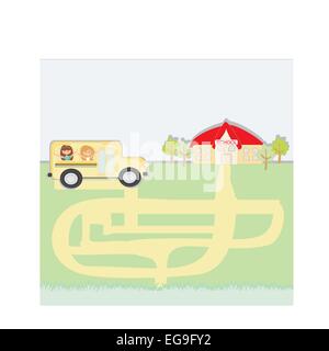back to school - maze Stock Vector