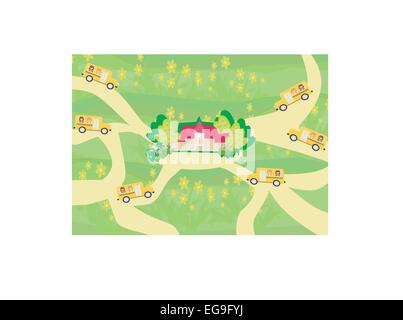 back to school - maze Stock Vector