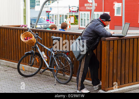 Akureyri. Iceland, Europe. Stock Photo