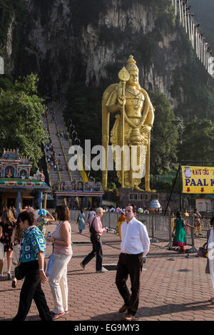 The Murugan statue at the Batu Caves, sri maha mariamman temple, Kuala Lumpur, Malaysia. Stock Photo