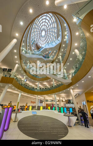 Liverpool Central Library atrium and staircase. Stock Photo