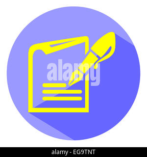Note pad with pen Stock Photo